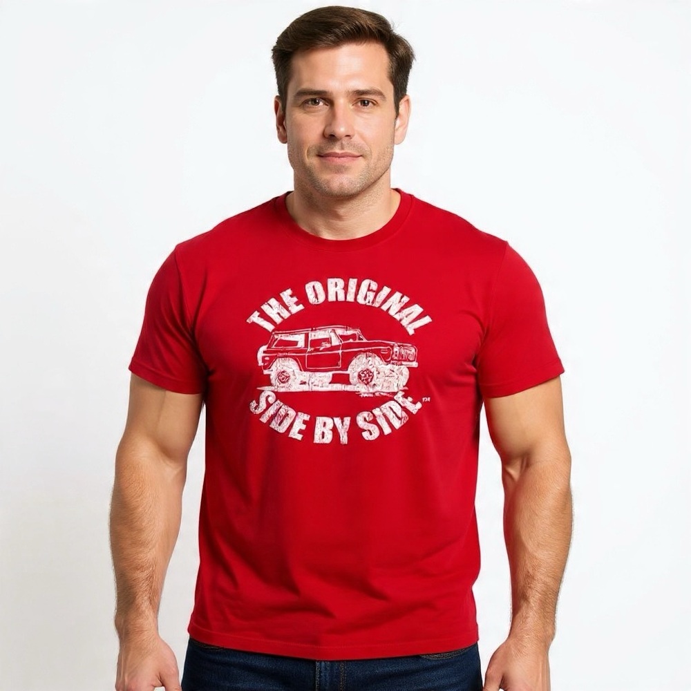 Port & Co “The Original Side by Side” Graphic Tee Red Sz L